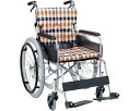 ★ポイント最大16倍★【全国配送可】-アルミ自走用車イス SMK50-3843CO チェックオレンジ マキテック JAN 4968501965005 kt352...