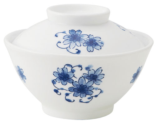 ★ポイント最大16倍★【全国配送可】-和らく段付飯碗（大）身 φ140×H68 83J-DKOD　藍染唐草 朝日化工　JA..