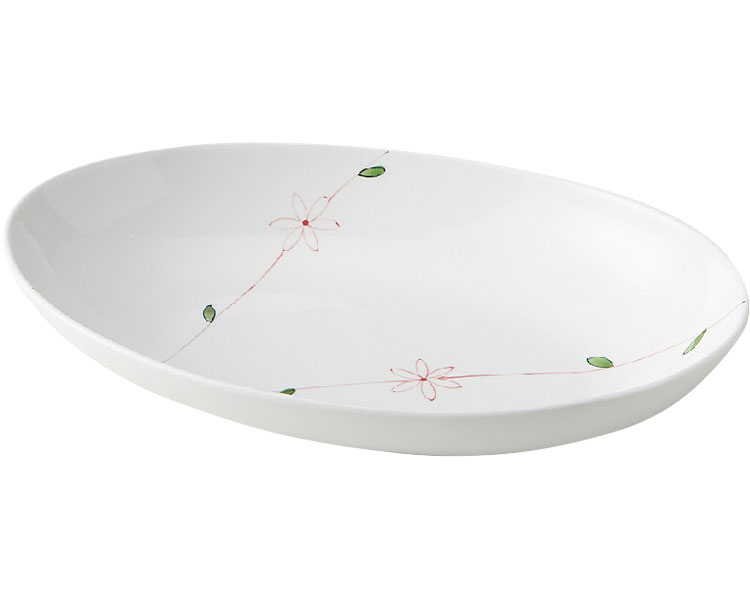 ★ポイント最大16倍★【全国配送可】-楕円大鉢　255×160×H50 817-MNDO　ラインフラワー（赤） 朝日化工　..