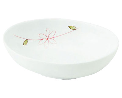 ★ポイント最大16倍★【全国配送可】-楕円小鉢　128×98×H38 817-MNDS　ラインフラワー（赤） 朝日化工　J..