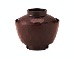 ★ポイント最大16倍★【全国配送可】-ふぃっと亀甲椀(身）　φ103×H66 ABS-331TMB　栃木目内黒 朝日化工　..