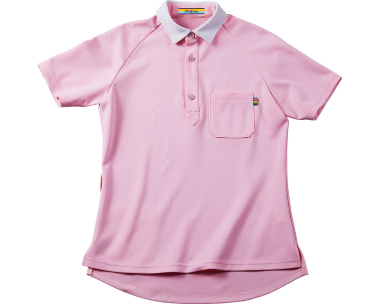 ★ポイント最大16倍★【全国配送可】-イロウム　ラグランポロシャツ RM01005　ピンク　S エムズ　JAN 4589944910607 kt358237 取寄品 衣類 ユニフォーム トップ-【介護福祉用具】