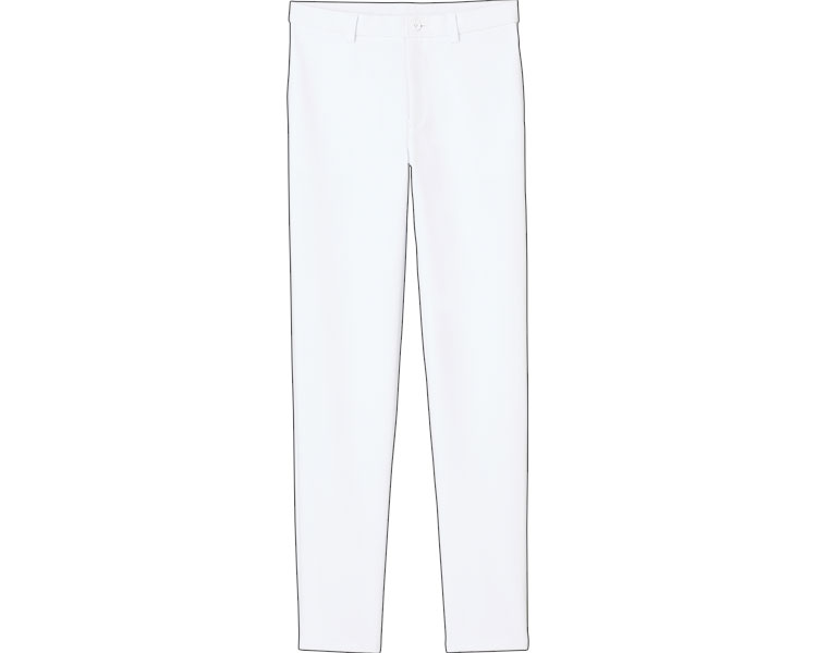 ★ポイント最大16倍★【全国配送可】-フィットストレートパンツ 6008NS　ホワイト　4L フォーク　JAN 4571205585037 kt360903 取寄品 衣類 ユニフォーム ボトム-【介護福祉用具】