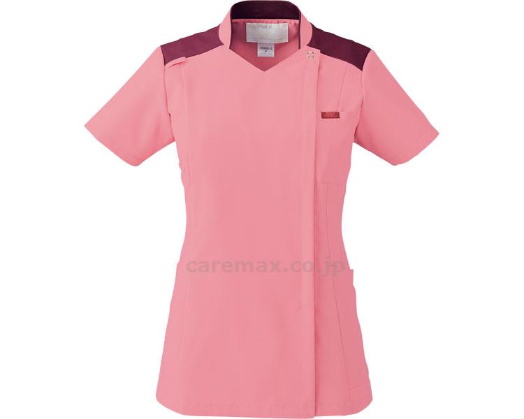 ★ポイント最大16倍★【全国配送可】-レディスジップスクラブ 7038SC ピンク×BG M フォーク JAN 4589989534844 kt369402 取寄品 衣類 ユニフォーム トップ-【介護福祉用具】