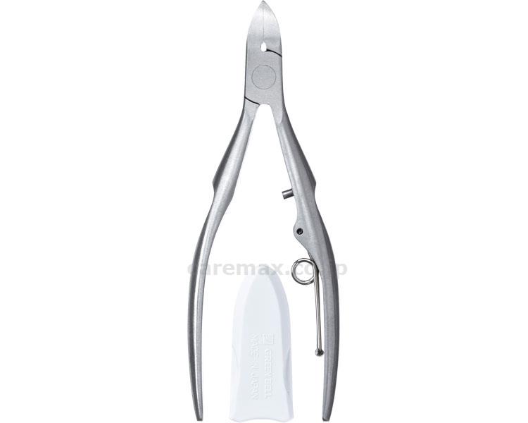 ★ポイント最大16倍★【全国配送可】-ステンレス製巻キ爪専用ニッパーツメキリ QQ-03 グリーンベル　JAN 4972525500876 kt370908 取寄品 日常生活 理美容品 爪切り-【介護福祉用具】