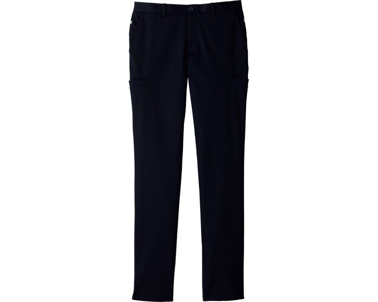 ★ポイント最大16倍★【全国配送可】-メンズストレッチウエストリブパンツ FP6006M-8 ネイビー S ボンマックス JAN 4544316316654 kt373783 取寄品 衣類 ユニフォーム ボトム-【介護福祉用具】