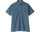 ★ポイント最大16倍★【全国配送可】-チェックプリントポロシャツ FB4523U-8 ネイビー M ボンマックス JAN 4544316314506 kt375484 取寄品 衣類 ユニフォーム トップ-【介護福祉用具】