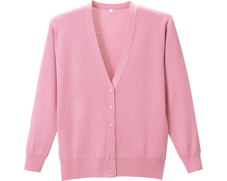 ★ポイント最大16倍★【全国配送可】-抗ピル長袖カーディガン D1001　ローズピンク　4L ディーフェイズ　JAN 4571249994758 kt384268 取寄品 衣類 ねまき (ねまき)-【介護福祉用具】