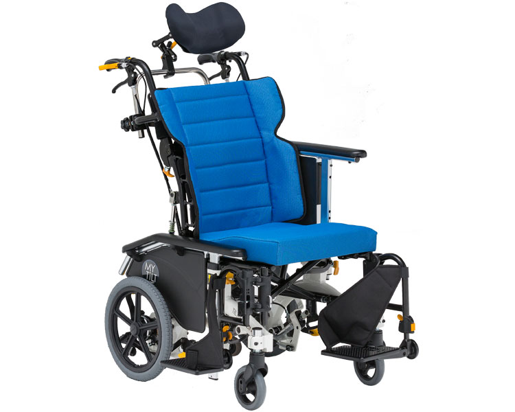 ★ポイント最大16倍★【全国配送可】-マイチルト・ミニ3D　MH-SR 座幅40　F-2（ブルー） 松永製作所　JAN kt390034 取寄品 歩行関連 車いす リクライニング-【介護福祉用具】