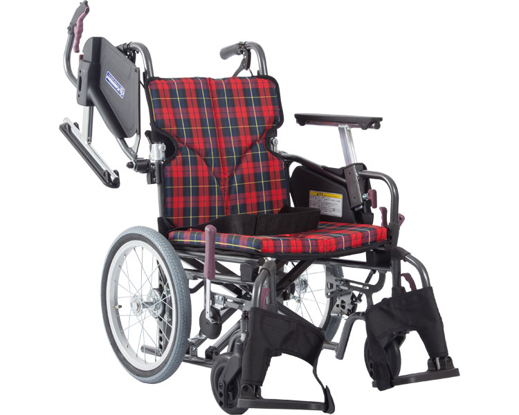 ★ポイント最大16倍★【全国配送可】-モダンC　KMD-C16-42-LO A10_赤チェック カワムラサイクル　JAN 4514133508457 kt394752 取寄品 歩行関連 車いす 介助式-【介護福祉用具】