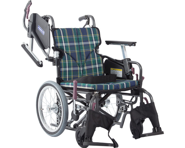 ★ポイント最大16倍★【全国配送可】-モダンC　KMD-C16-40-SL A9_緑チェック カワムラサイクル　JAN 4514133508266 kt394783 取寄品 歩行関連 車いす 介助式-【介護福祉用具】