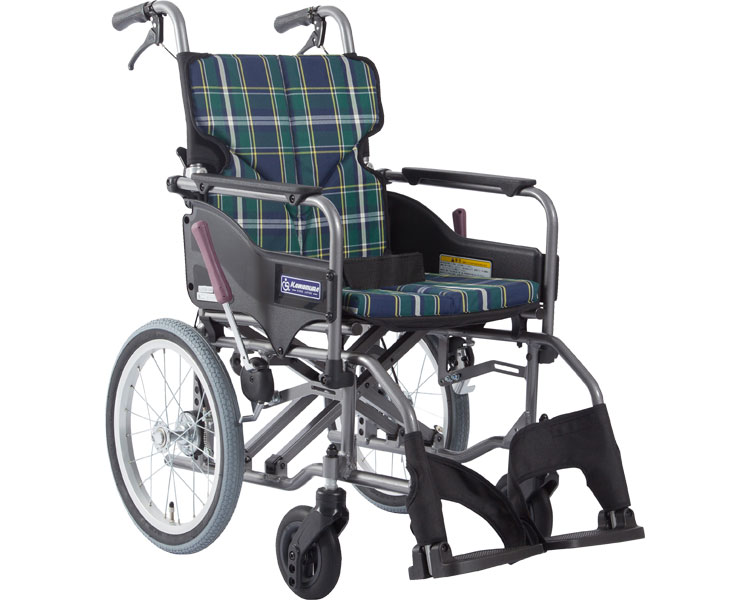 ★ポイント最大16倍★【全国配送可】-モダンA　KMD-A16-40-M A9_緑チェック カワムラサイクル　JAN 4514133501663 kt394833 取寄品 歩行関連 車いす 介助式-【介護福祉用具】