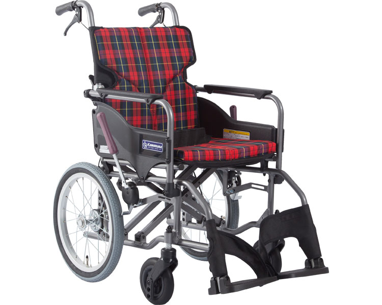 ★ポイント最大16倍★【全国配送可】-モダンA　KMD-A16-42-SH A10_赤チェック カワムラサイクル　JAN 4514133501762 kt395306 取寄品 歩行関連 車いす 介助式-【介護福祉用具】