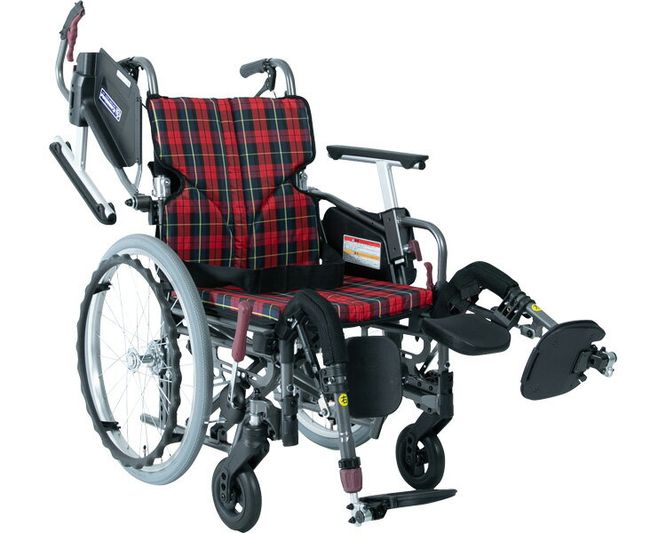 ★ポイント最大16倍★【全国配送可】-モダンC　KMD-C20-38-EL-LO A11_紫チェック カワムラサイクル　JAN 4514133712762 kt402156 取寄品 歩行関連 車いす 自走式-【介護福祉用具】