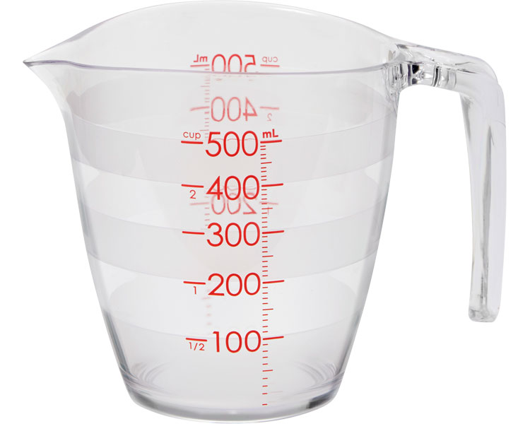 ★ポイント最大16倍★【全国配送可】-目盛りが見やすい計量カップ　500mL K-728CL　クリア マーナ　JAN 4..