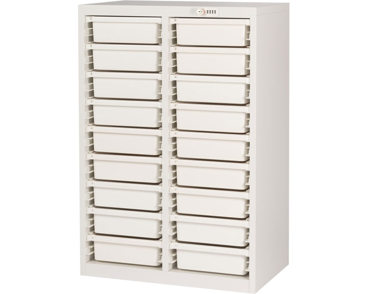 ★ポイント最大16倍★【全国配送可】-配薬キャビネット　深型9段　18人用　ダイヤル MLGC-218D　ネオホワイト 宮成製作所　JAN 4589679227339 kt407034 取寄品 医療・施設 その他医療 薬入れ-【介護福祉用具】