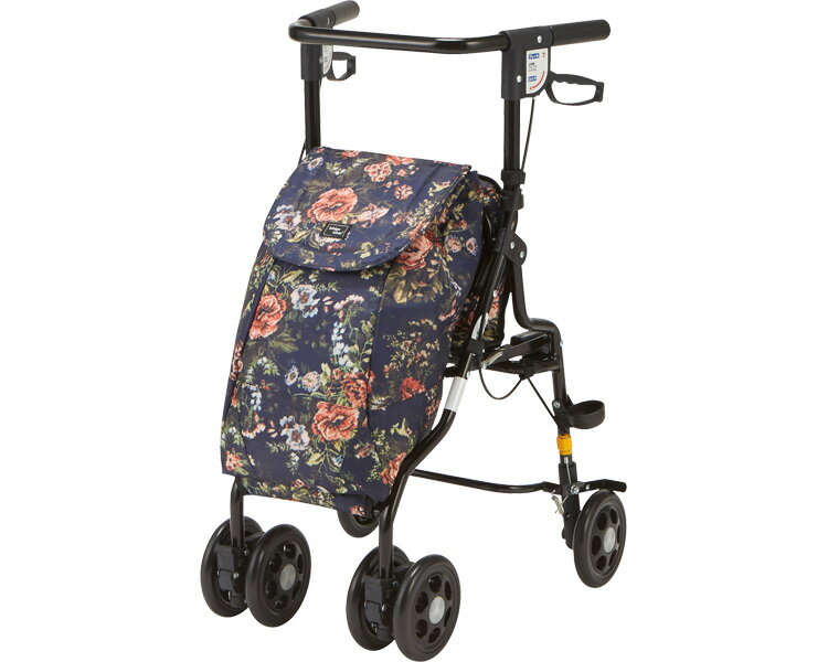 ★ポイント最大16倍★【全国配送可】-アンティ UX-2RF　ローズ マキテック　JAN 4968501985805 kt407811 取寄品 歩行関連 シルバーカー コンパクトタイプ-【介護福祉用具】