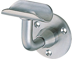 ★ポイント最大16倍★【全国配送可】-φ32　L軸Dブラケット受 BR-52　鏡面磨 シロクマ　JAN 4936350006262 kt411997 取寄品 住宅改修 手すり 屋内用・部材-【介護福祉用具】