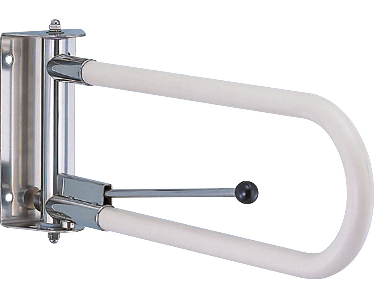 ★ポイント最大16倍★【全国配送可】-可動式手すり（右）　700 No.855R　アイボリ シロクマ　JAN 4936350099851 kt415313 取寄品 排泄関連 トイレ周辺用具 トイレ用手すり-【介護福祉用具】