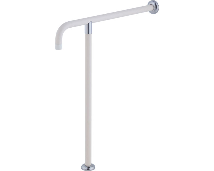 ★ポイント最大16倍★【全国配送可】-T形丸棒手すり【腰掛便器用】　700 No.865　アイボリ シロクマ　JAN 4936350090827 kt415330 取寄品 排泄関連 トイレ周辺用具 トイレ用手すり-【介護福祉用具】