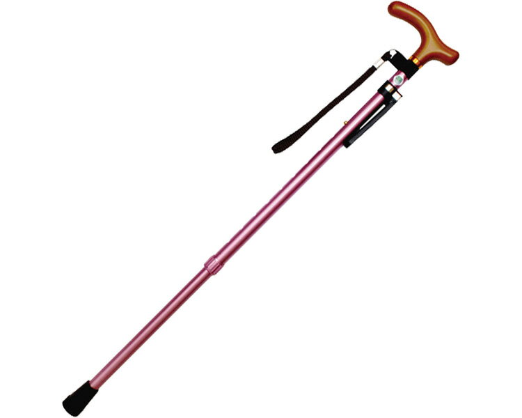★ポイント最大16倍★【全国配送可】-カラーステッキ 10段階調整 杖ピタ付き 171PKT ピンク マックスファクトリー JAN 4560105920062 kt421656 取寄品 歩行関連 杖 伸縮杖-【介護福祉用具】