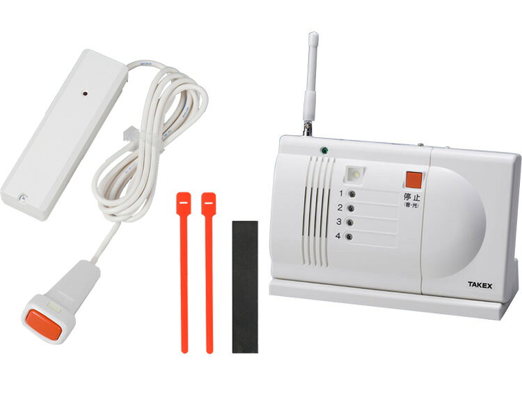 ★ポイント最大16倍★【全国配送可】-緊急呼出しセット（握り押しボタン送信機） ECS-B1（T）卓上型受信機セット 竹中エンジニアリング　JAN kt426692 取寄品 日常生活 報知装置 一方向通信呼び出し-【介護福祉用具】