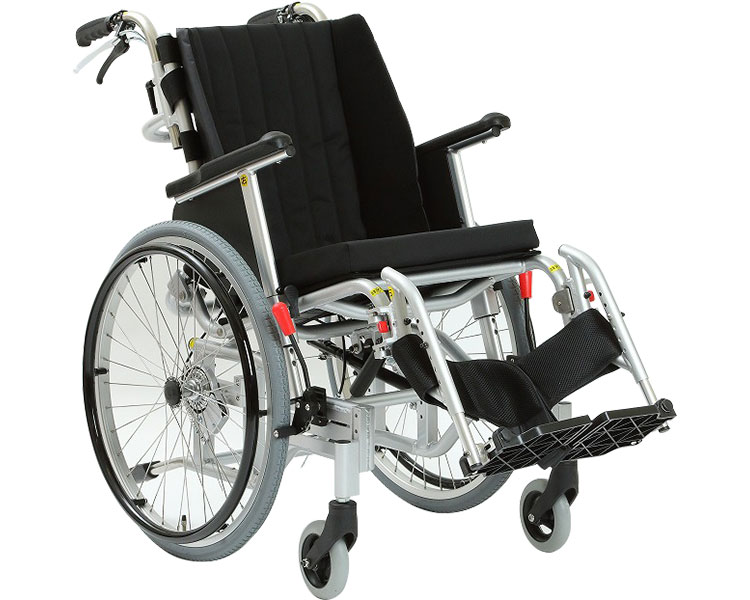 ★ポイント最大16倍★【全国配送可】-楽歩Basic　標準仕様 AAKA37-1-S　座幅37 カルバオン　JAN 4560393001122 kt427122 取寄品 歩行関連 車いす リクライニング-【介護福祉用具】