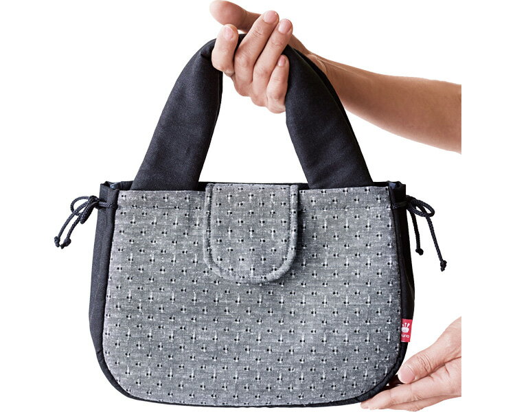 ★ポイント最大16倍★【全国配送可】-布工房久留米織　和トート 1246　カスリ黒 コジット　JAN 496913301..