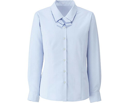 ★ポイント最大16倍★【全国配送可】-長袖ブラウス RB4164-6 ブルー 7号 ボンマックス JAN 4544316644757 kt428660 取寄品 衣類 ユニフォーム トップ-【介護福祉用具】