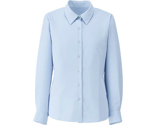 ★ポイント最大16倍★【全国配送可】-長袖ブラウス RB4165-6　ブルー　9号 ボンマックス　JAN 4544316645662 kt428706 取寄品 衣類 ユニフォーム トップ-【介護福祉用具】