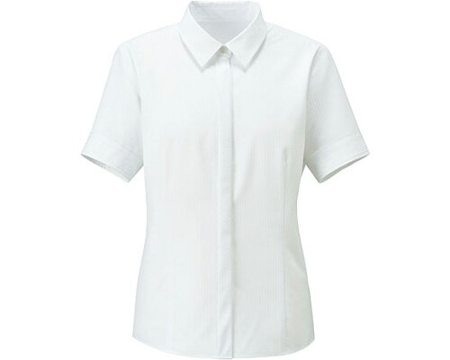★ポイント最大16倍★【全国配送可】-半袖ブラウス RB4557-15　ホワイト　5号 ボンマックス　JAN 4544316644641 kt428893 取寄品 衣類 ユニフォーム トップ-【介護福祉用具】