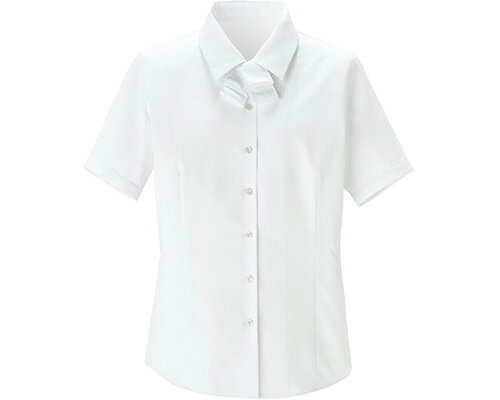 ★ポイント最大16倍★【全国配送可】-半袖ブラウス RB4558-15 ホワイト 7号 ボンマックス JAN 4544316645457 kt428930 取寄品 衣類 ユニフォーム トップ-【介護福祉用具】