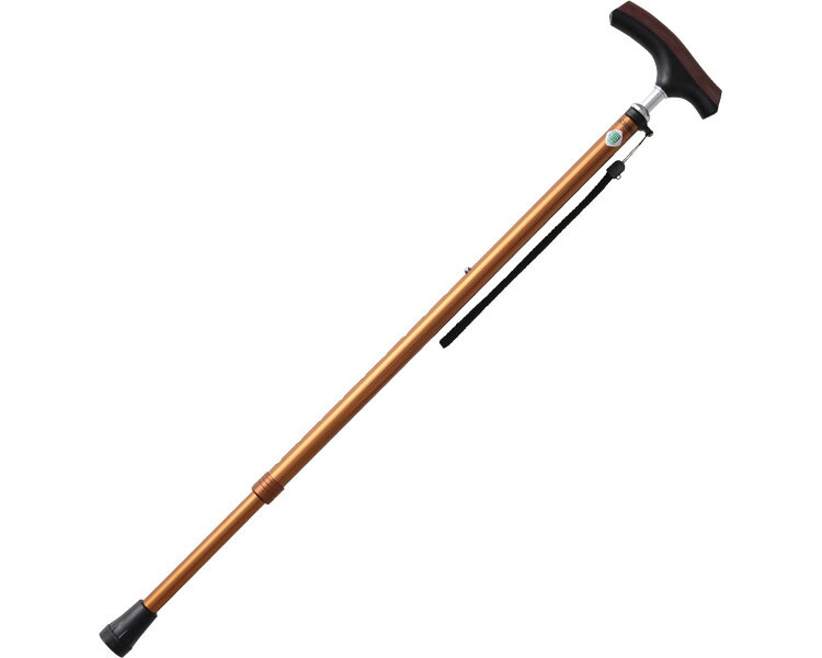 ★ポイント最大16倍★【全国配送可】-伸縮アルミステッキES ES-BR　ブラウン ウィズワン　JAN 4968639307685 kt429464 取寄品 歩行関連 杖 伸縮杖-【介護福祉用具】