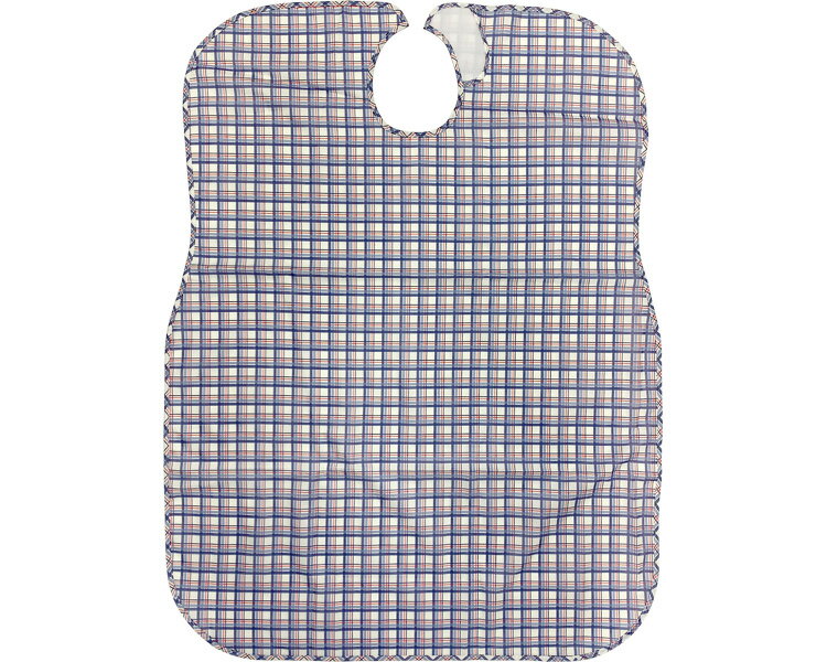 ★ポイント最大16倍★【全国配送可】-大人用食事用エプロン 格子柄ネイビー 070-560026-00 川本産業 JAN 4550264027474 kt447760 取寄品 食事関連 食事用エプロン 食事用エプロン-【介護福祉用具】