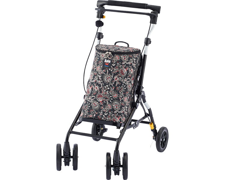 ★ポイント最大16倍★【全国配送可】-ウィズワン　シャオW W1XW-BK　ブラック ウィズワン　JAN 4968639111190 kt455620 取寄品 歩行関連 シルバーカー ミドルタイプ-【介護福祉用具】