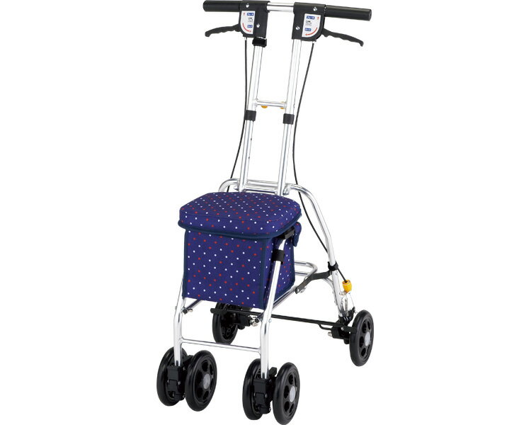 ★ポイント最大16倍★【全国配送可】-レジェ SX-4DN　ドットネイビー マキテック　JAN 4968501809309 kt458047 取寄品 歩行関連 シルバーカー コンパクトタイプ-【介護福祉用具】