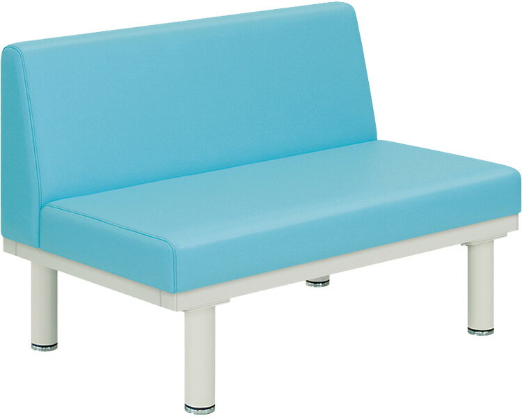 ★ポイント最大16倍★【全国配送可】-ソファー・背付き（ミニ）　TB-906S-02 座幅：長さ：座高：　スカイブルー 高田ベッド製作所　JAN kt459045 取寄品 医療・施設 施設用家具 ロビーチェア-【介護福祉用具】