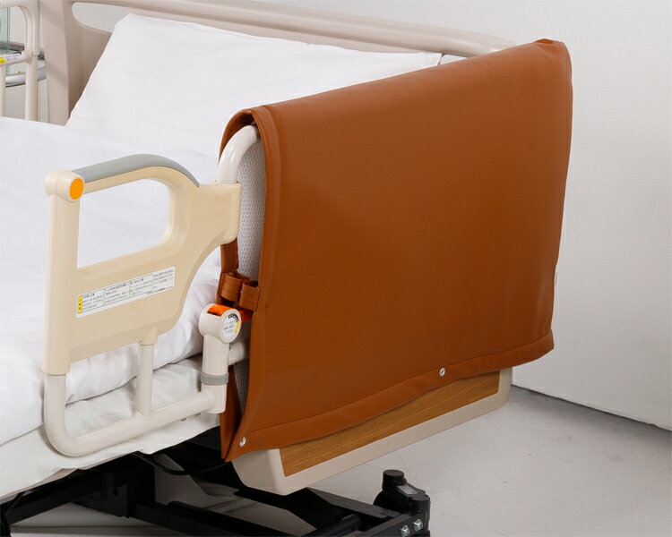 ★ポイント最大16倍★【全国配送可】-サイドレールクッションカバー（L字用） 0102　ブラウン 特殊衣料　JAN 4521573014929 kt460081 取寄品 ベッド関連 ベッドオプション (ベッドオプション)-【介護福祉用具】