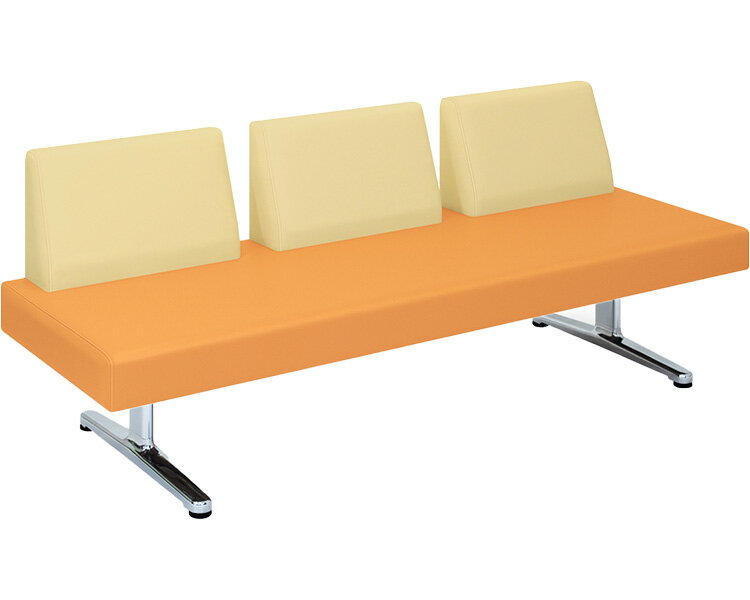 ★ポイント最大16倍★【全国配送可】-パーソンSD（三人掛）　TB-826-02 座部：　背部：オレンジ 高田ベッド製作所　JAN kt461080 取寄品 医療・施設 施設用家具 ロビーチェア-【介護福祉用具】