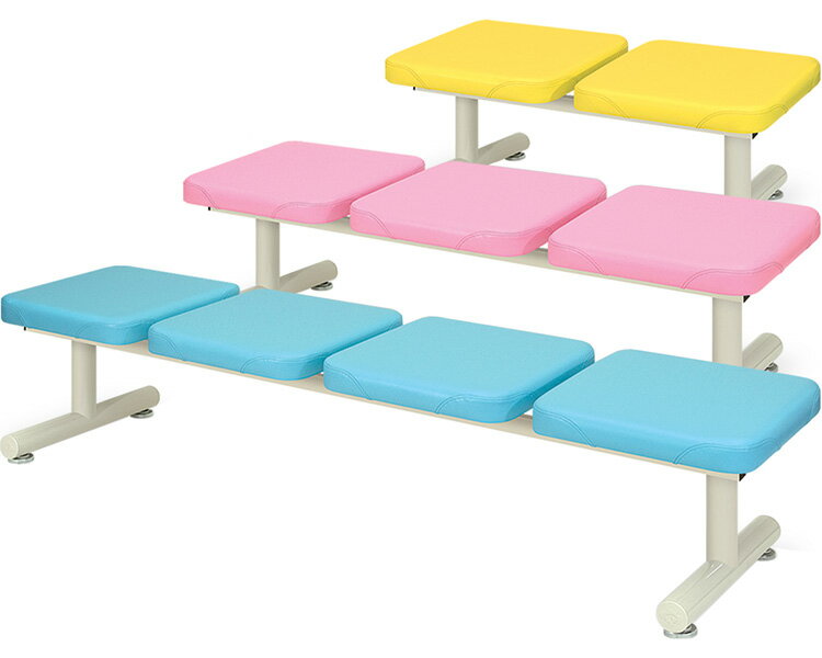 ★ポイント最大16倍★【全国配送可】-粉体セライ（三人掛）　TB-510-02 メディグリーン 高田ベッド製作所　JAN kt465103 取寄品 医療・施設 施設用家具 ロビーチェア-【介護福祉用具】