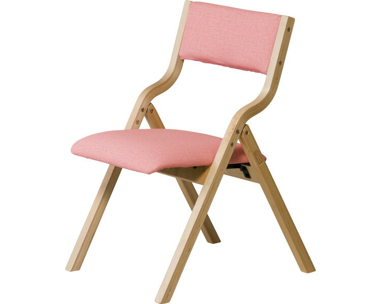 ★ポイント最大16倍★【全国配送可】-木製折り畳みイス FC-670P　ピンク 弘益　JAN 4933178163696 kt485235 取寄品 医療・施設 施設用家具 施設用いす-【介護福祉用具】