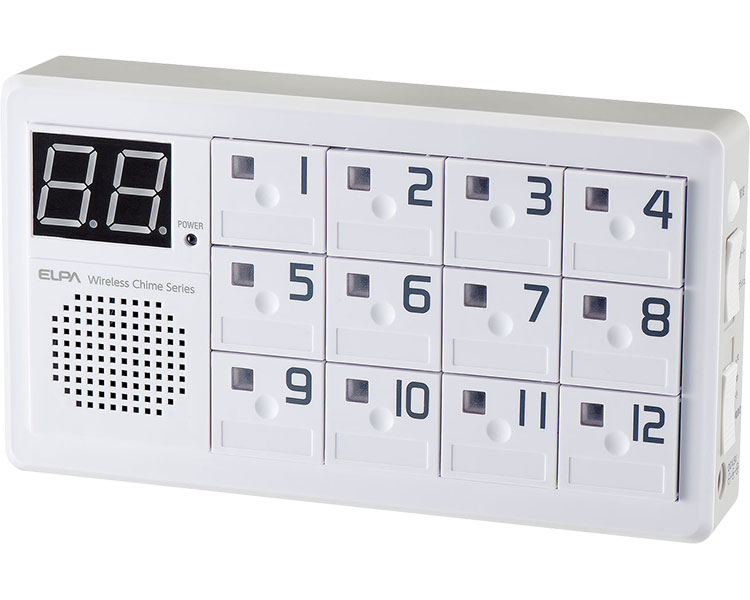 ★ポイント最大16倍★【全国配送可】-ワイヤレスチャイム12CH受信器 EWS-P70 朝日電器　JAN 4901087220939 kt492172 取寄品 日常生活 報知装置 一方向通信呼び出し-【介護福祉用具】