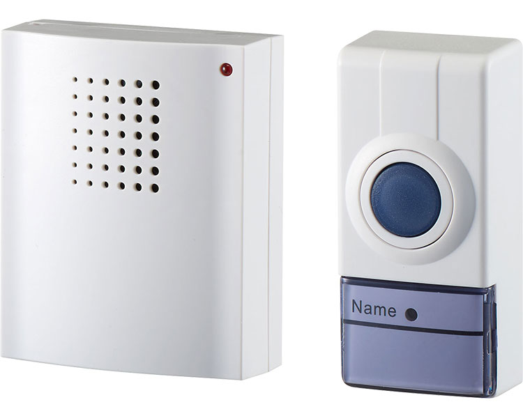 【病院専用商品】 ● ポータブルワイヤレスチャイム PWC-100●メーカー名 朝日電器●商品説明 ・配線が不要なワイヤレスタイプ（無線式）なので設置が簡単！付属のベルトフックで持ち運びもできて便利！・一般家庭や店舗・事務所における呼び出しや報知用に最適です。・IDコード（識別符号）が約100万通りなので混信の心配がありません。※防水仕様ではありません。●商品仕様 ●サイズ／受信器：幅6.4×高さ7.9×奥行3.2cm、押ボタン送信器：幅3.9×高さ8.1×奥行2.3cm●重さ／受信器：約57g：押ボタン送信器　約31g（電池除く）●電源／受信器：単3形乾電池×2（別売）、押ボタン送信器：コイン形リチウム電池CR2032×1（別売）●電池寿命／受信器：約2年（1日に10回使用（アルカリ乾電池使用時））、押ボタン送信器：約2年（1日に10回使用（電池の性能、使用条件により電池寿命は短くなる場合があります））●音量／約78dB/50cm（報知音の変更、音量の調節はできま●JAN 4901087219506● 日常生活　報知装置 一方向通信呼び出し介護　病院　クリニック　診療所　グループホーム　訪問看護　訪問介助　介助　居宅　施設　福祉　インボイス対応　適格請求書 ★お見積りはこちらから★ kt更新日 2025/10/16★月島堂はインボイス対応済！インボイスのご請求書、領収書をご発行可能です。★業界最安値に挑戦！専門店ならではの納得価格。★創業25年の信頼と実績！★多くのお客様に選ばれ、累積受注件数35000件突破！★月島堂は90％以上のお客様にご納得いただいております。★お気軽にお見積もりご依頼下さい★お見積りはこちらから★