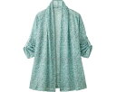 ★ポイント最大16倍★【全国配送可】-涼ヤカロールアップカーデ ペールグリーン LL-3L セルヴァン JAN 4985697259893 kt506008 取...