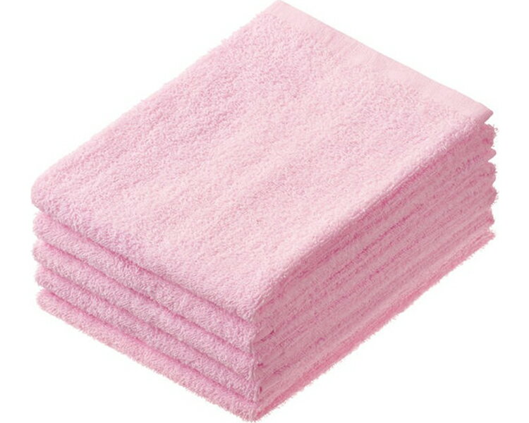 ★ポイント最大16倍★【全国配送可】-少し厚手のフェイスタオル AFT-002　ピンク　5枚入 伊藤忠リーテイ..