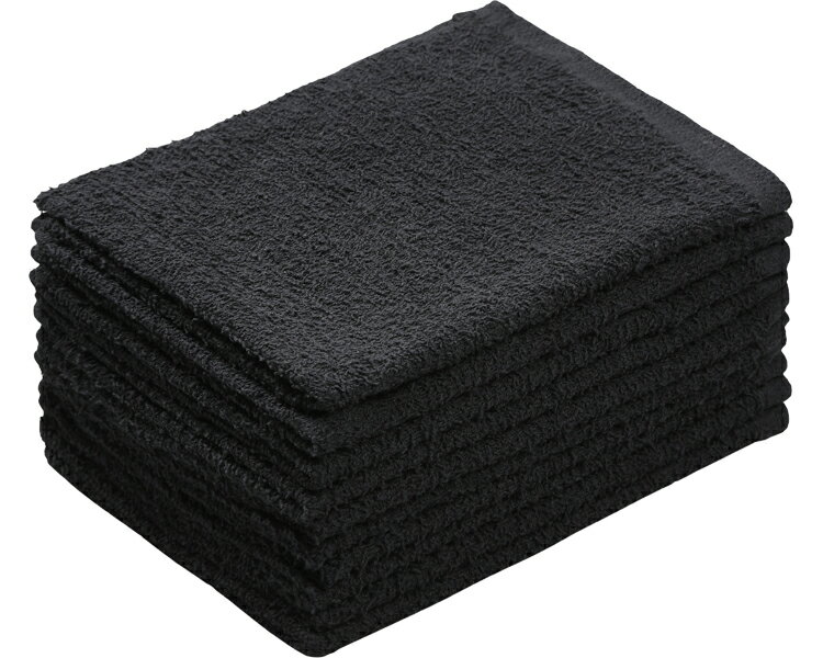 ★ポイント最大16倍★【全国配送可】-ダークカラーおしぼりタオル OTD-1　黒　10枚入 伊藤忠リーテイルリ..