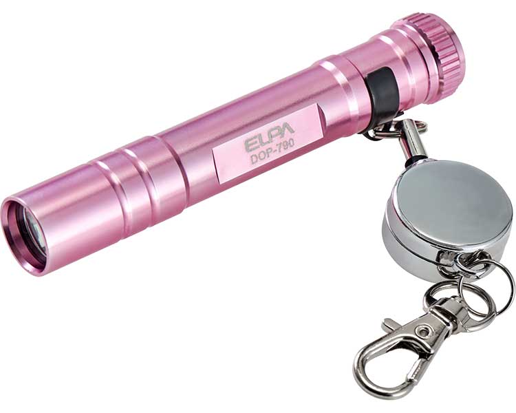 ★ポイント最大16倍★【全国配送可】-LEDキーライト DOP-790（PK）　ピンク 朝日電器　JAN 4901087224340..