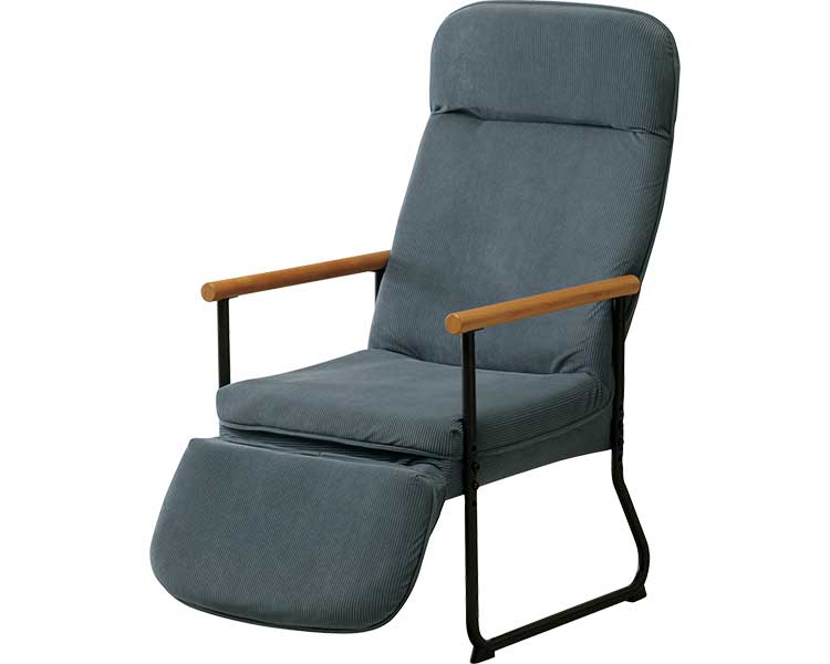 ★ポイント最大16倍★【全国配送可】-エンケル　リクライニングチェア　フット付き ENKEL-2　サックスブルー 弘益　JAN 4933178171714 kt500808 取寄品 日常生活 立ち上がり補助いす リクライニングチェア-【介護福祉用具】