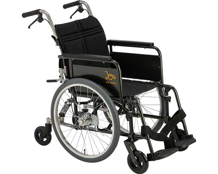 ★ポイント最大16倍★【全国配送可】-COLORS　カラーズ COL-02　ブラック カラーズ　JAN kt501251 取寄品 歩行関連 車いす 介助式-【介護福祉用具】