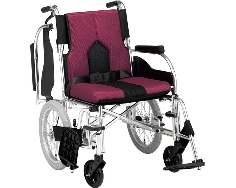 ★ポイント最大16倍★【全国配送可】-多機能介助式車いすカラーズ　KC-4PU パープル　40幅 マキテック　JAN 4968501790201 kt507175 取寄品 歩行関連 車いす 介助式-【介護福祉用具】